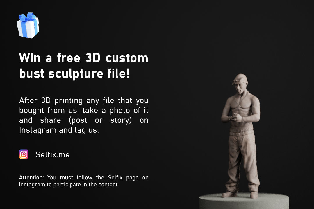 Tupac Shakur 3d sculpture 3D print model_2