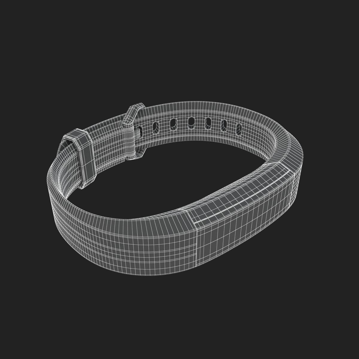 Fitbit Alta HR Fuchsia Steel 3D model_10