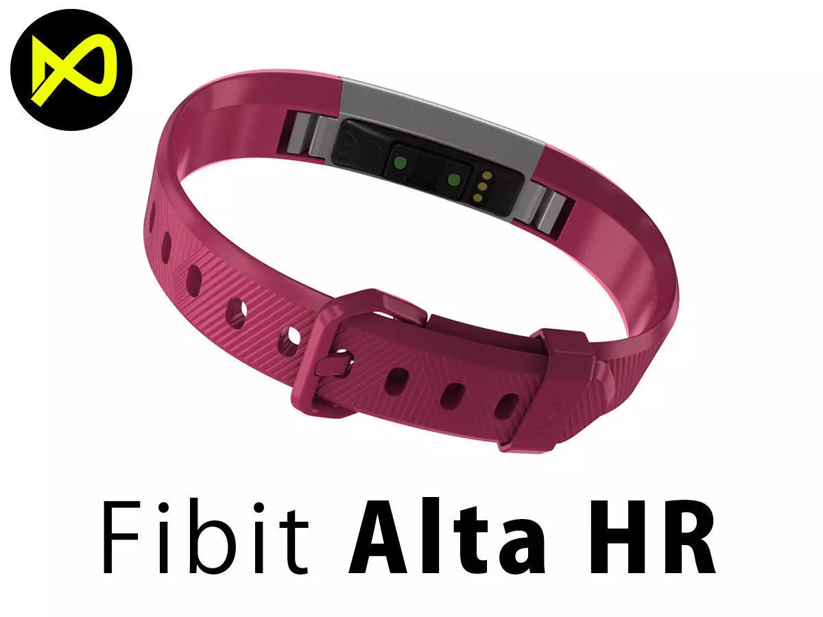 Fitbit Alta HR Fuchsia Steel 3D model_0