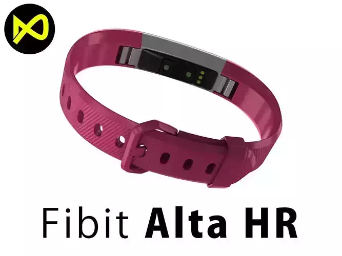 Fitbit Alta HR Fuchsia Steel 3D model