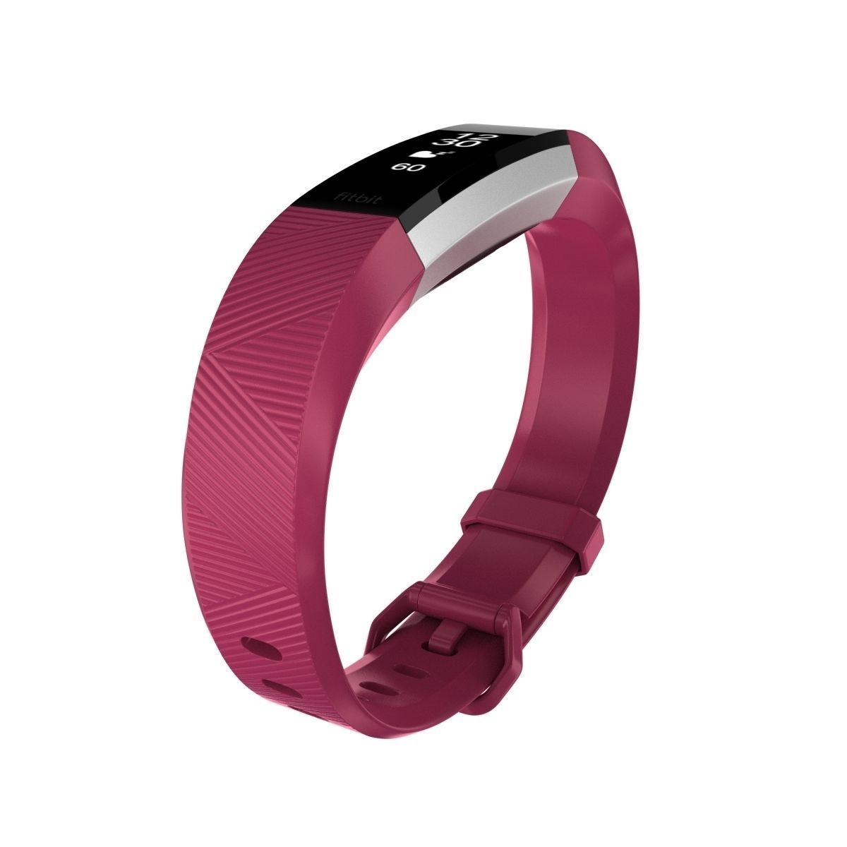 Fitbit Alta HR Fuchsia Steel 3D model_2
