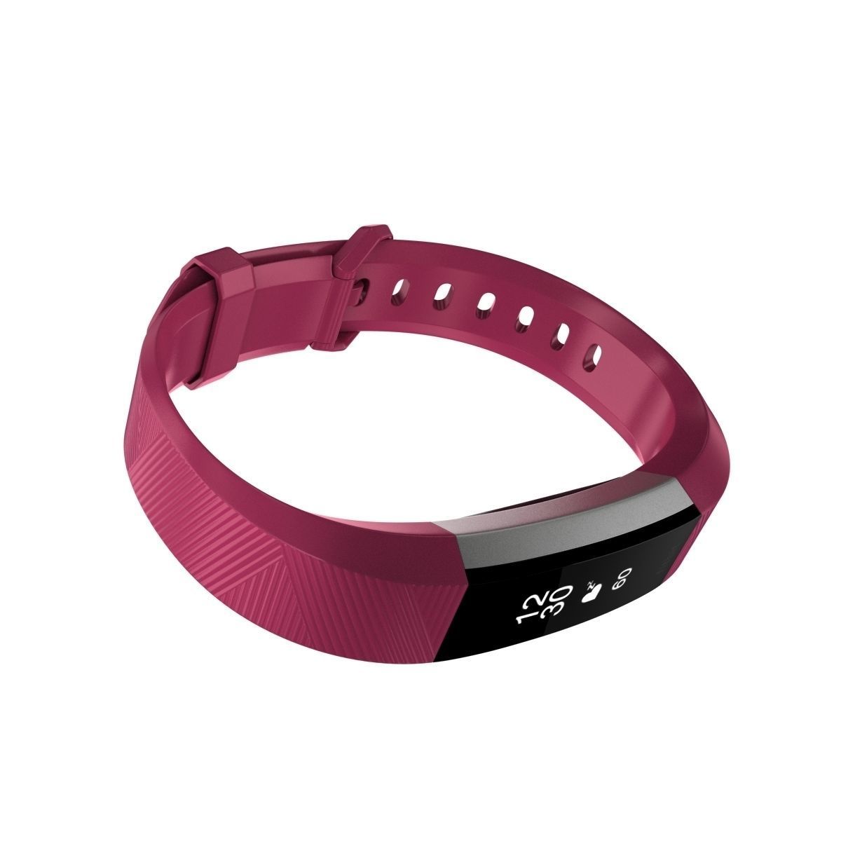 Fitbit Alta HR Fuchsia Steel 3D model_1