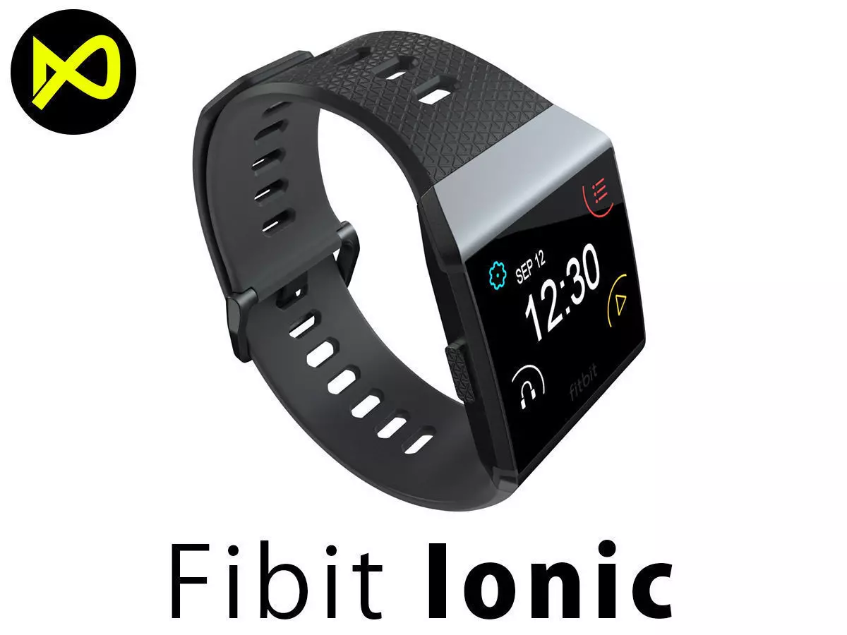 Fitbit Ionic Charcoal 3D model_0