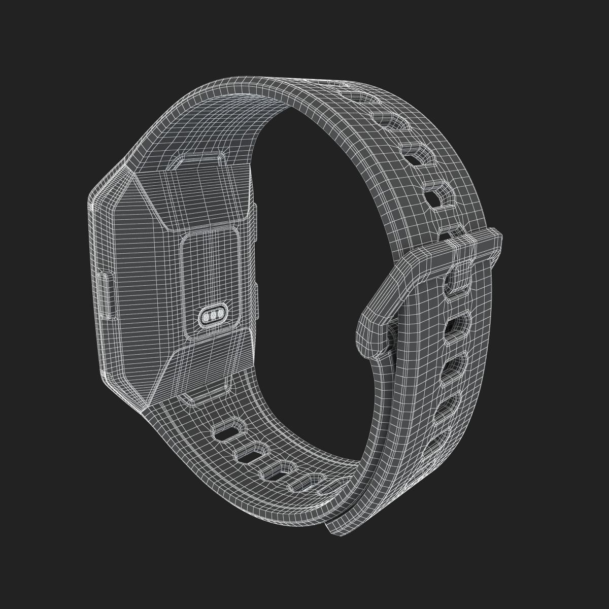Fitbit Ionic Charcoal 3D model_7