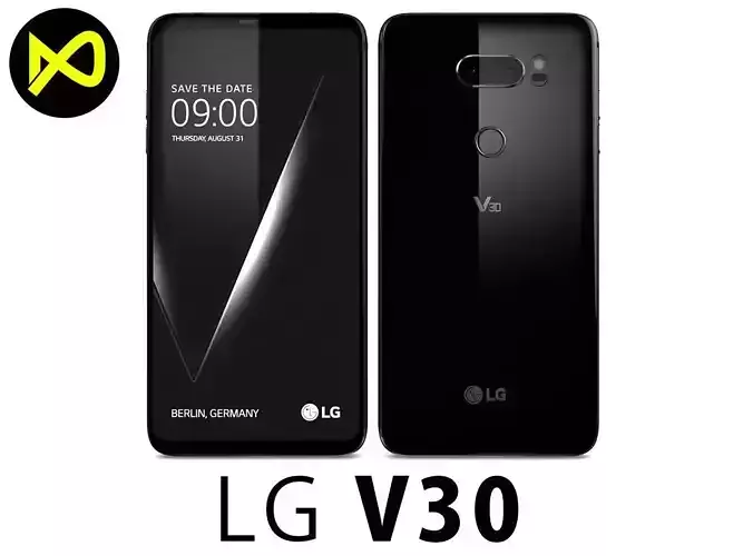 LG V30 Black 3D model