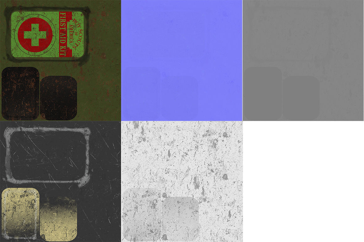 First aids kit Low-poly 3D model_10