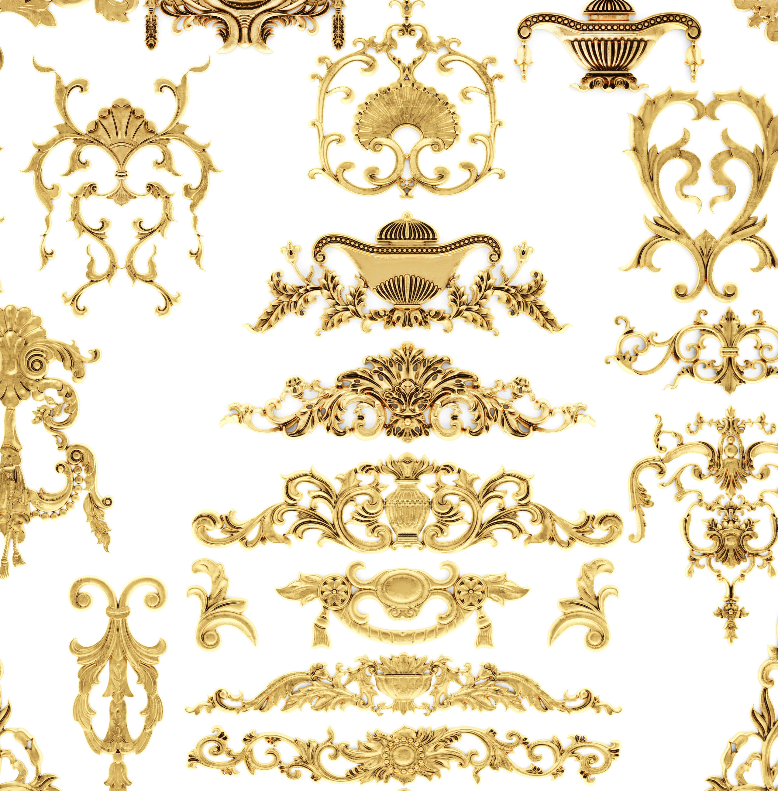 Cartouches SET 32 3D model_2