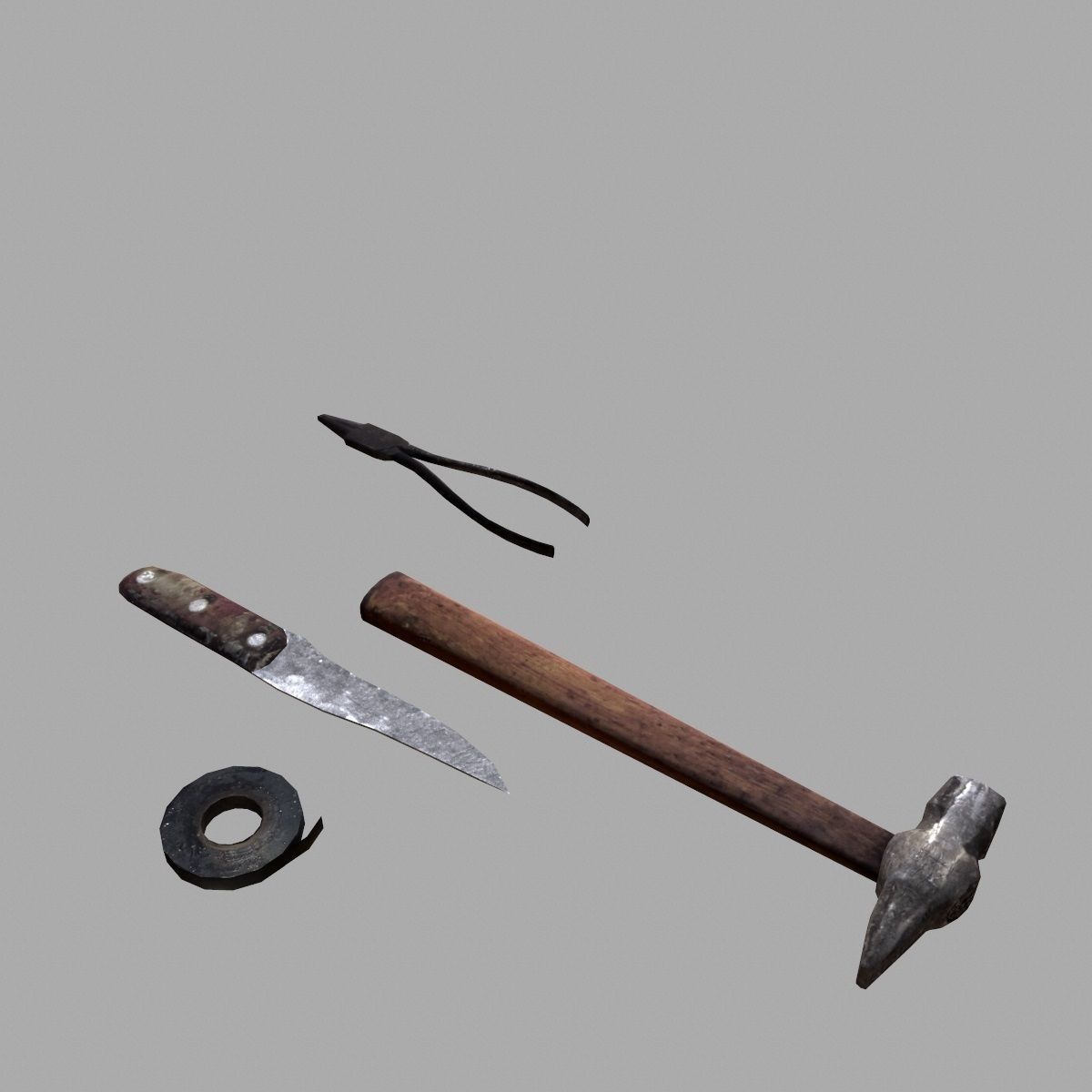 craft tools Low-poly 3D model_4