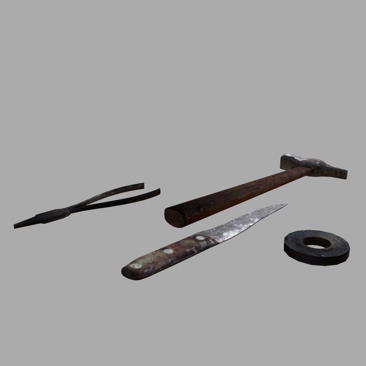 craft tools Low-poly 3D model_7