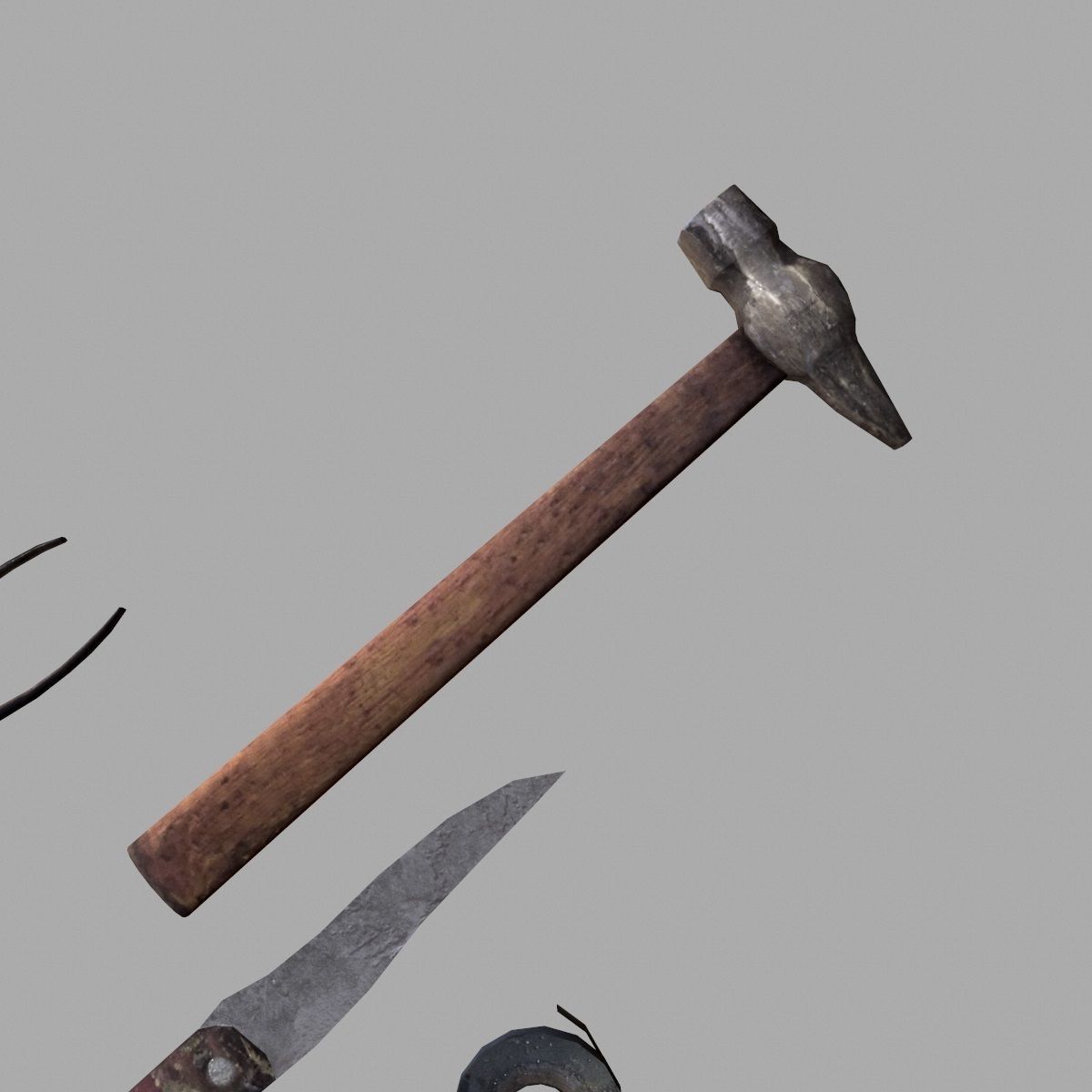 craft tools Low-poly 3D model_8