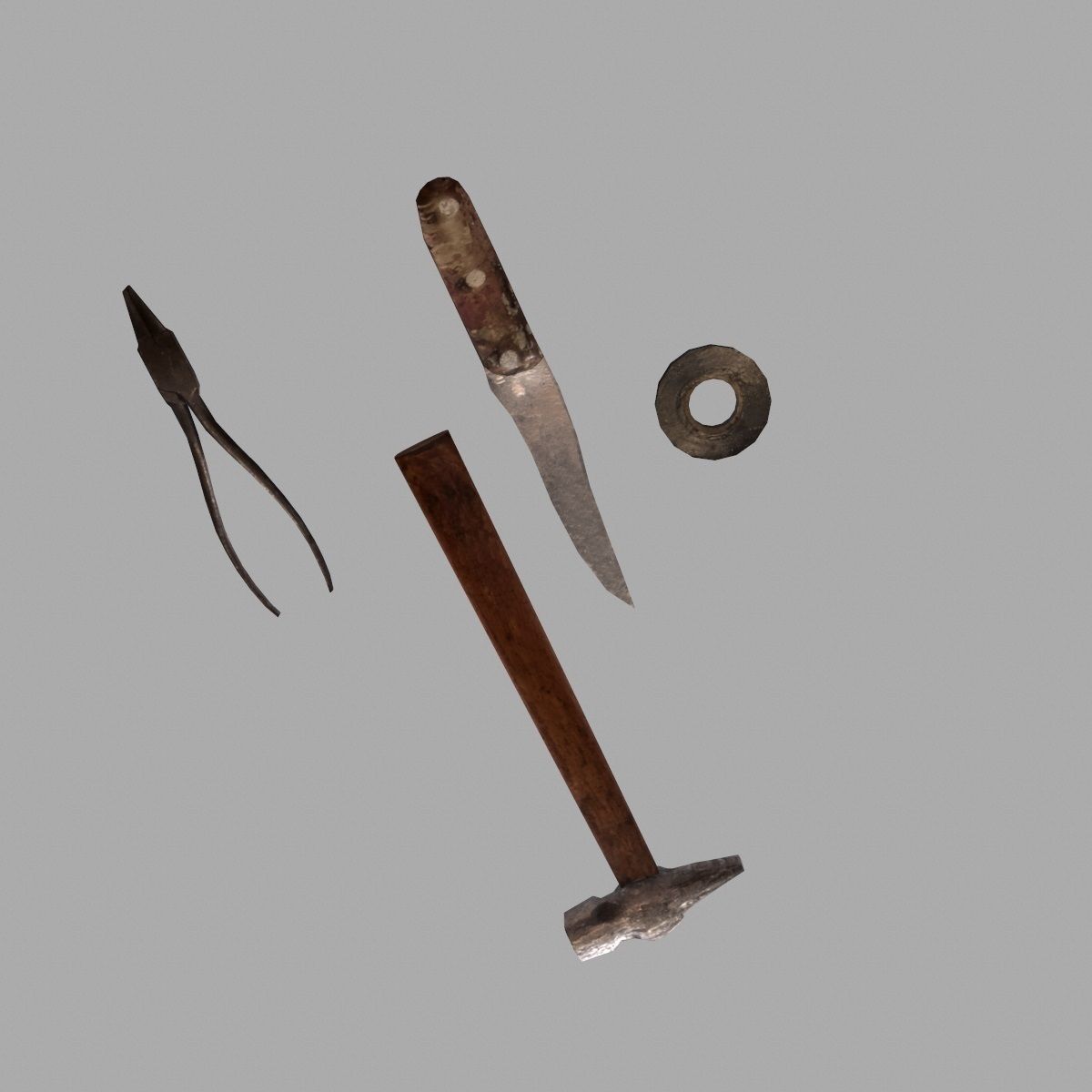craft tools Low-poly 3D model_9