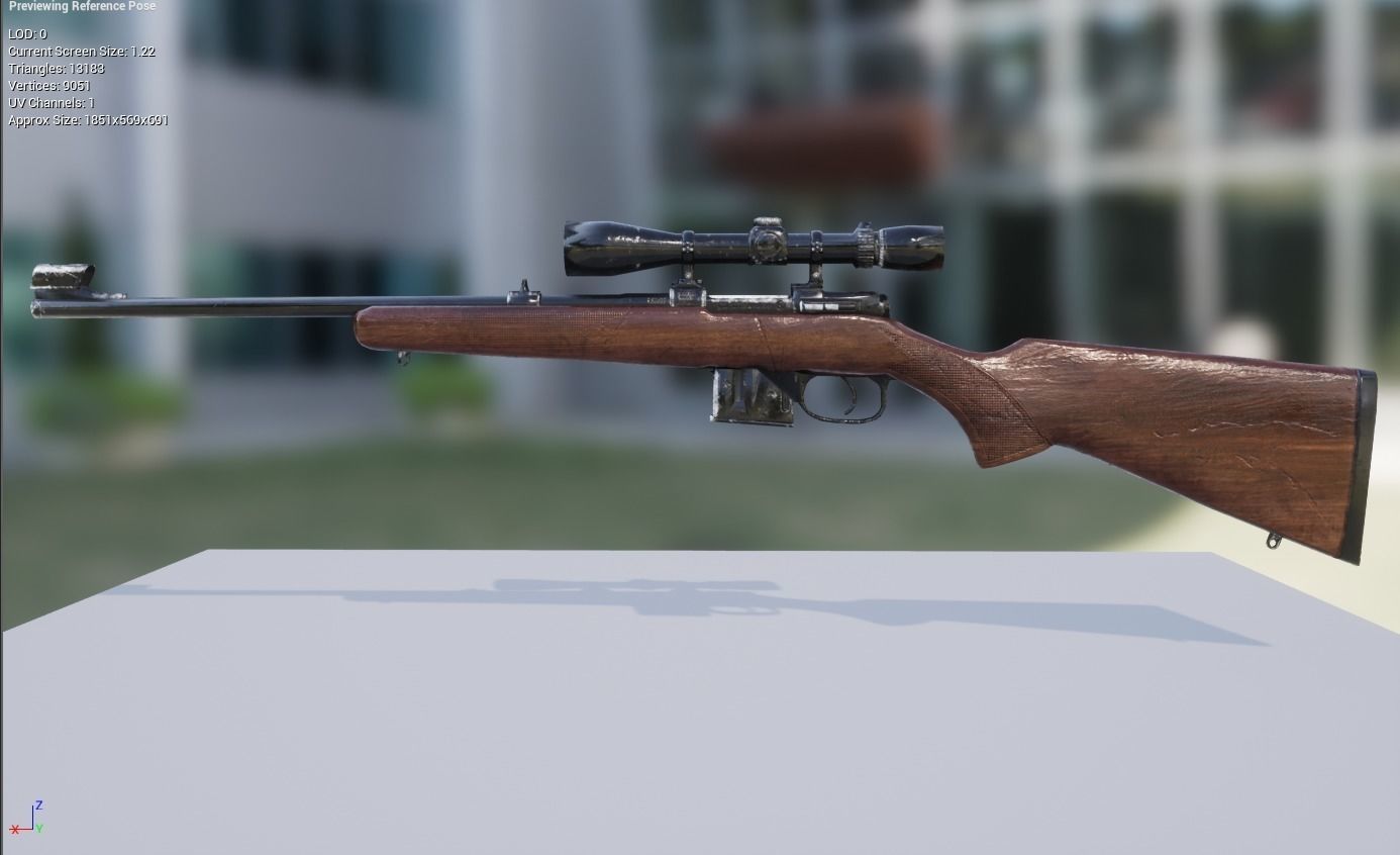 Rifle model CZ572 Animated FPS Hands Included Low-poly 3D model