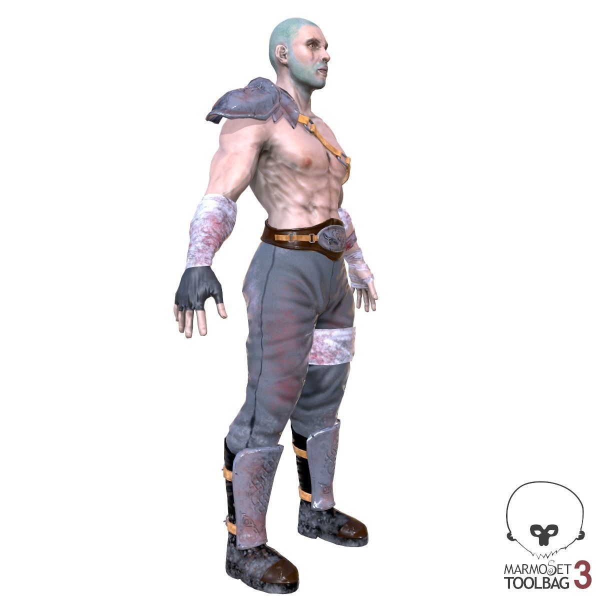 Warrior V01 Low-poly 3D model_1