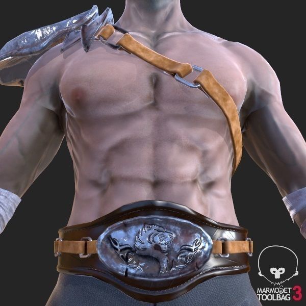 Warrior V01 Low-poly 3D model_8