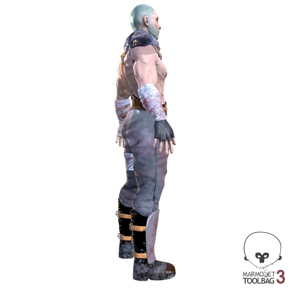 Warrior V01 Low-poly 3D model_2