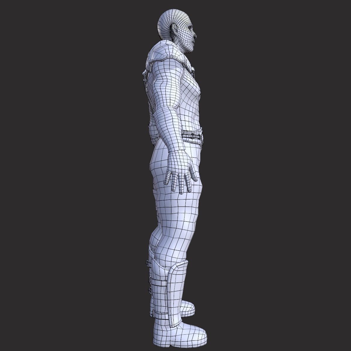 Warrior V01 Low-poly 3D model_11