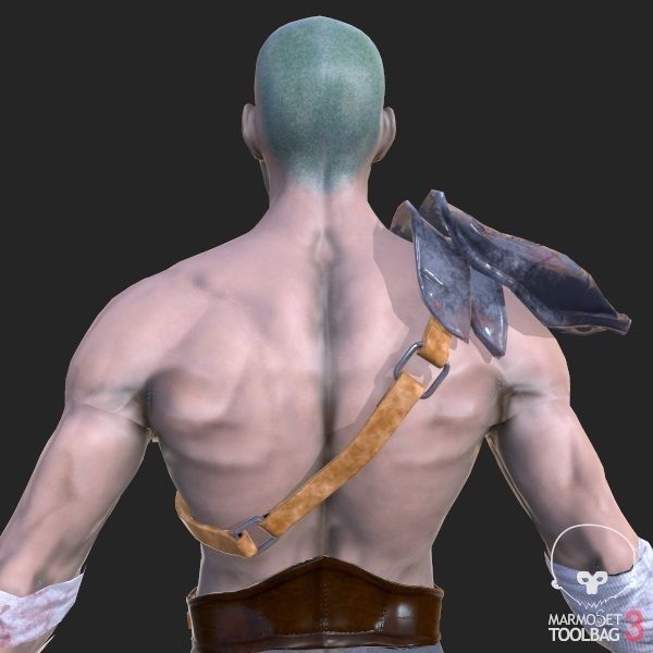 Warrior V01 Low-poly 3D model_6