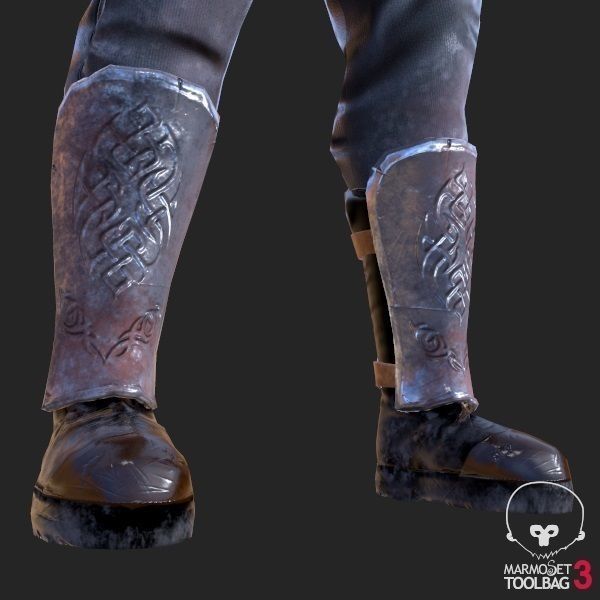 Warrior V01 Low-poly 3D model_9