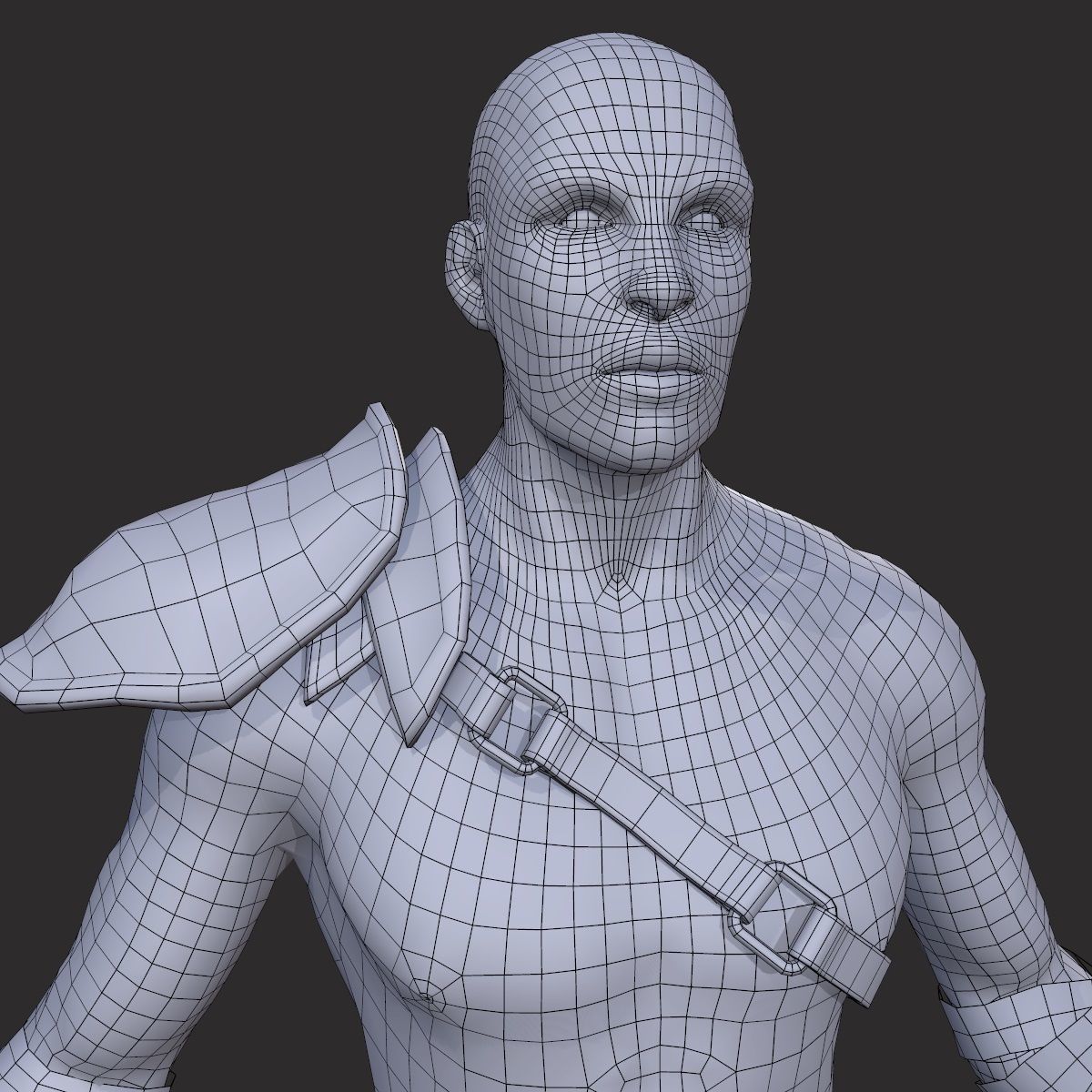 Warrior V01 Low-poly 3D model_10