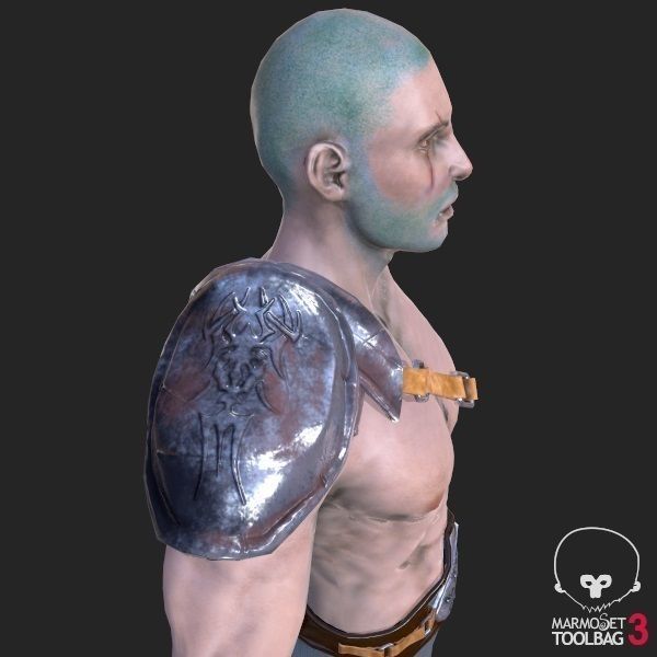 Warrior V01 Low-poly 3D model_5