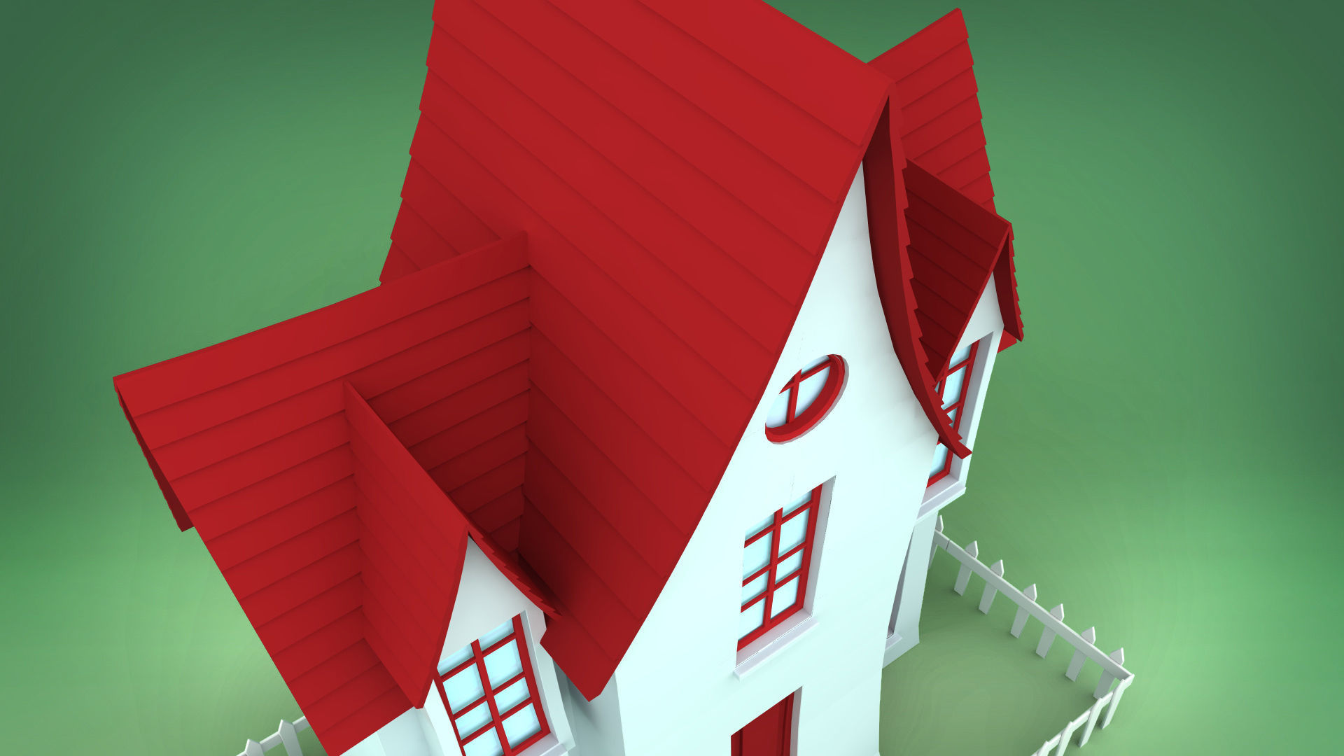 Cartoon House 3D model_5