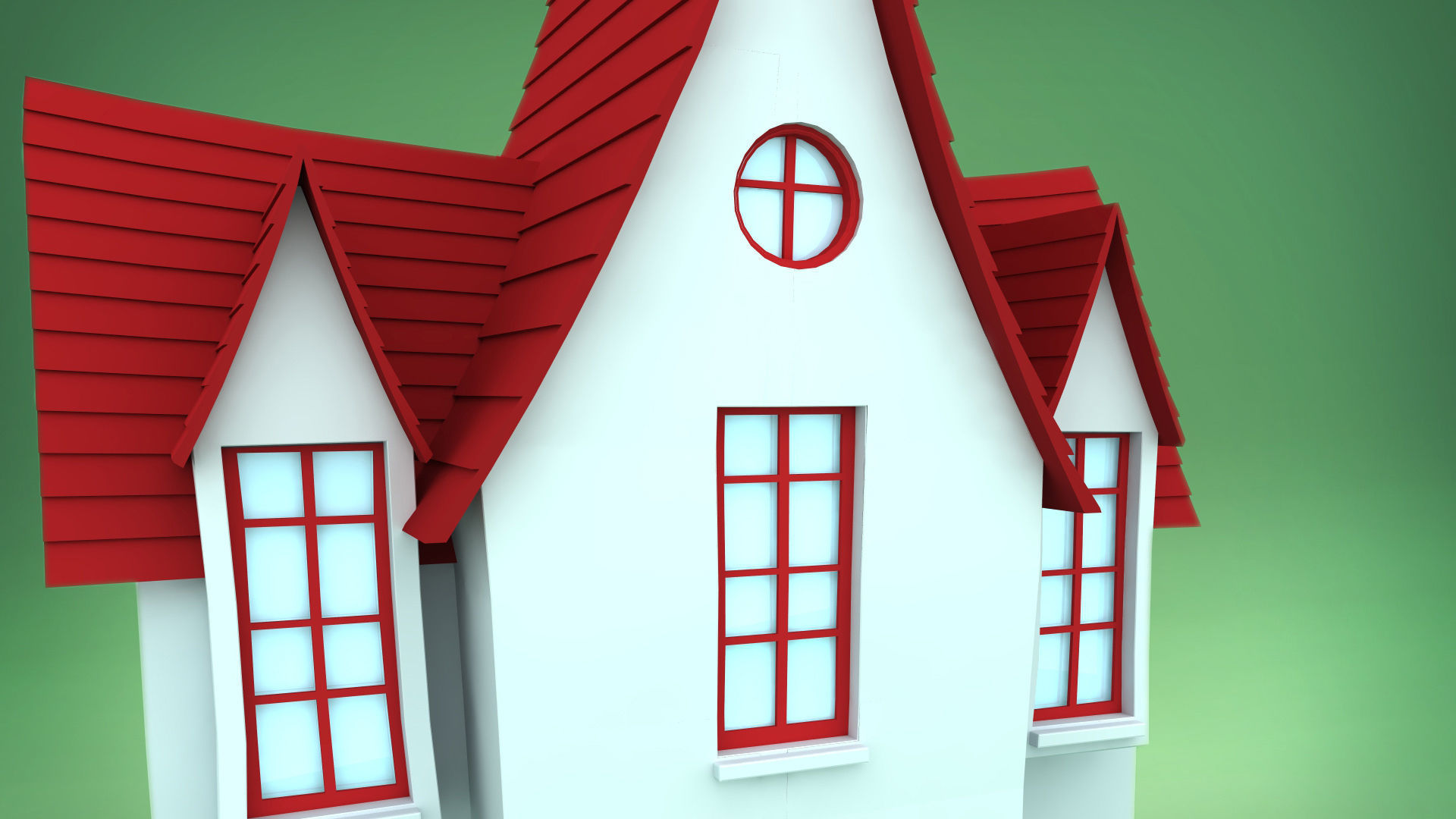 Cartoon House 3D model_6