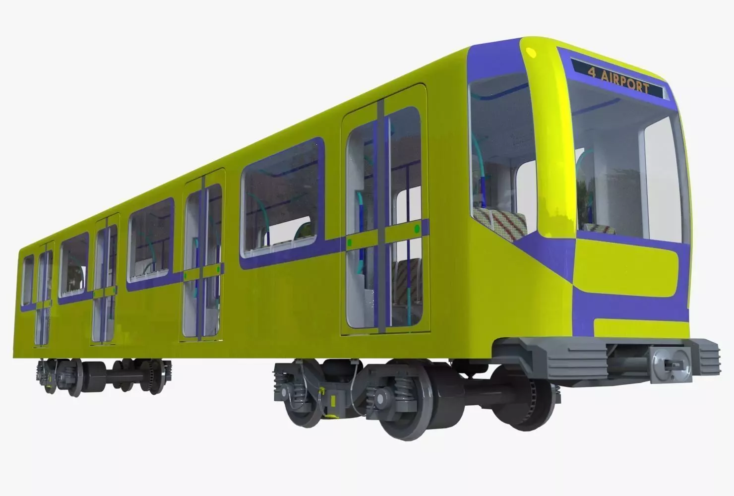 Metro train 3D model