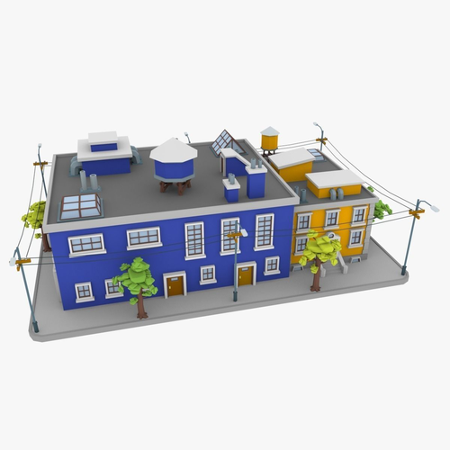 LowPoly City Block02 