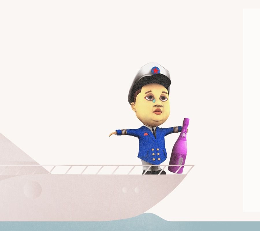 LONELY KIM 3D cartoon character of Kim Jong Un 3D print model_2