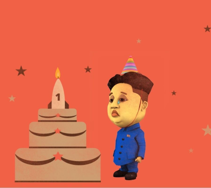LONELY KIM 3D cartoon character of Kim Jong Un 3D print model_4