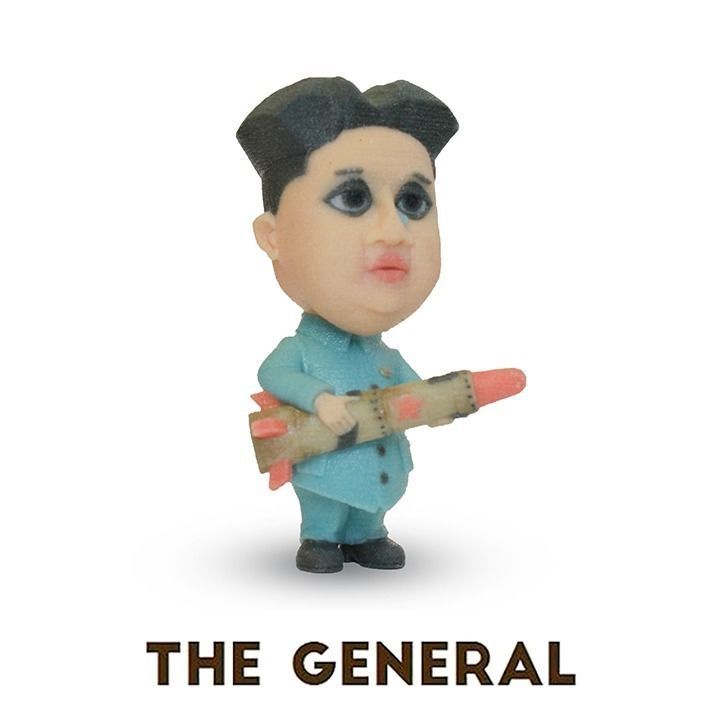 LONELY KIM 3D cartoon character of Kim Jong Un 3D print model_8