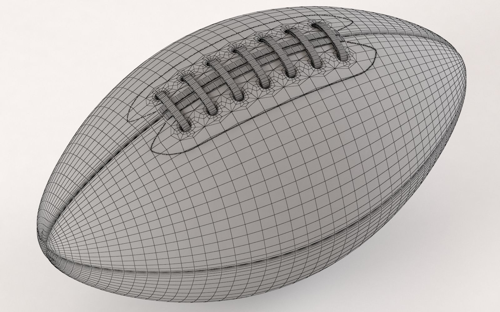 American Football Ball 3D model_4