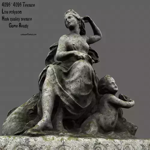 statue 2 of woman holding child