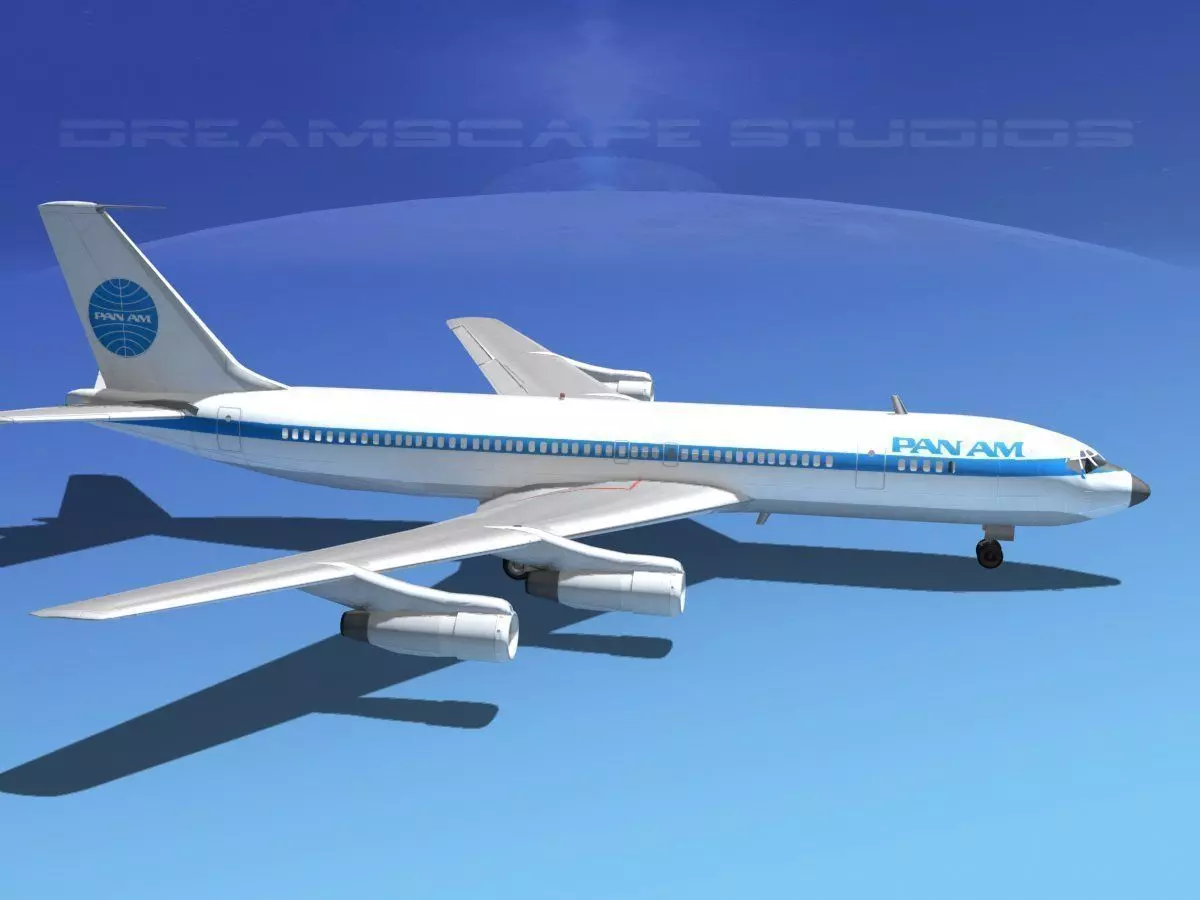 Boeing 707 Pan Am 3D model_0