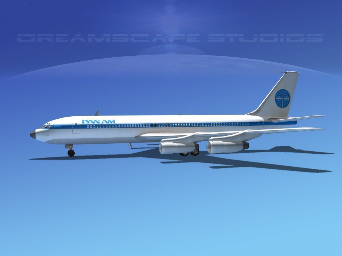 Boeing 707 Pan Am 3D model_4