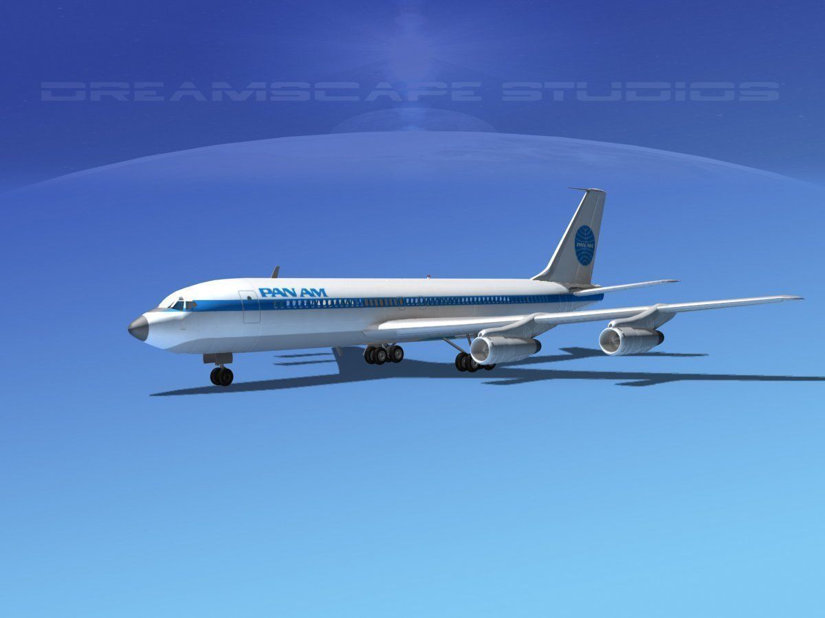 Boeing 707 Pan Am 3D model_3