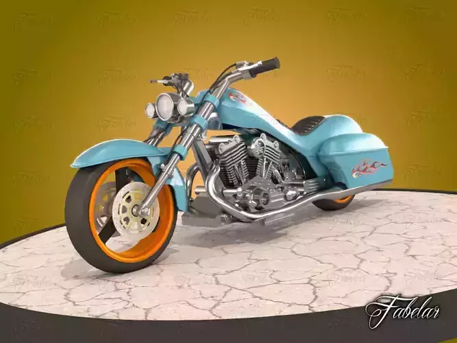 Motorcycle 01 Low-poly 3D model