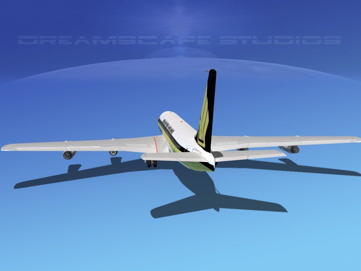 Boeing 707 Singapore Airlines 3D model_7