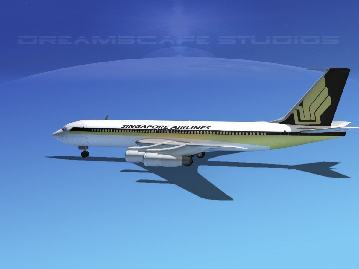 Boeing 707 Singapore Airlines 3D model_5