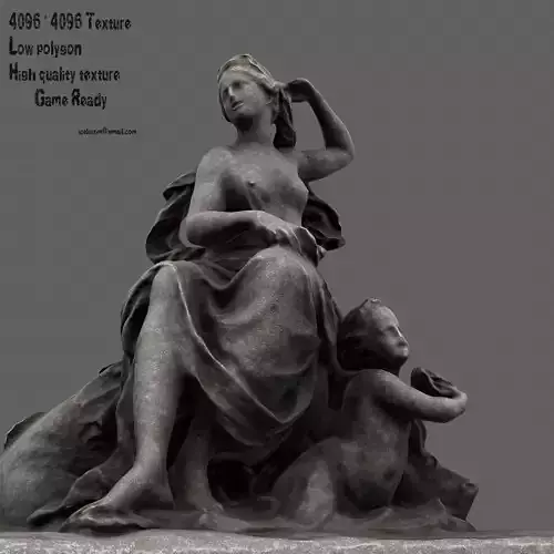 statue of woman on rock