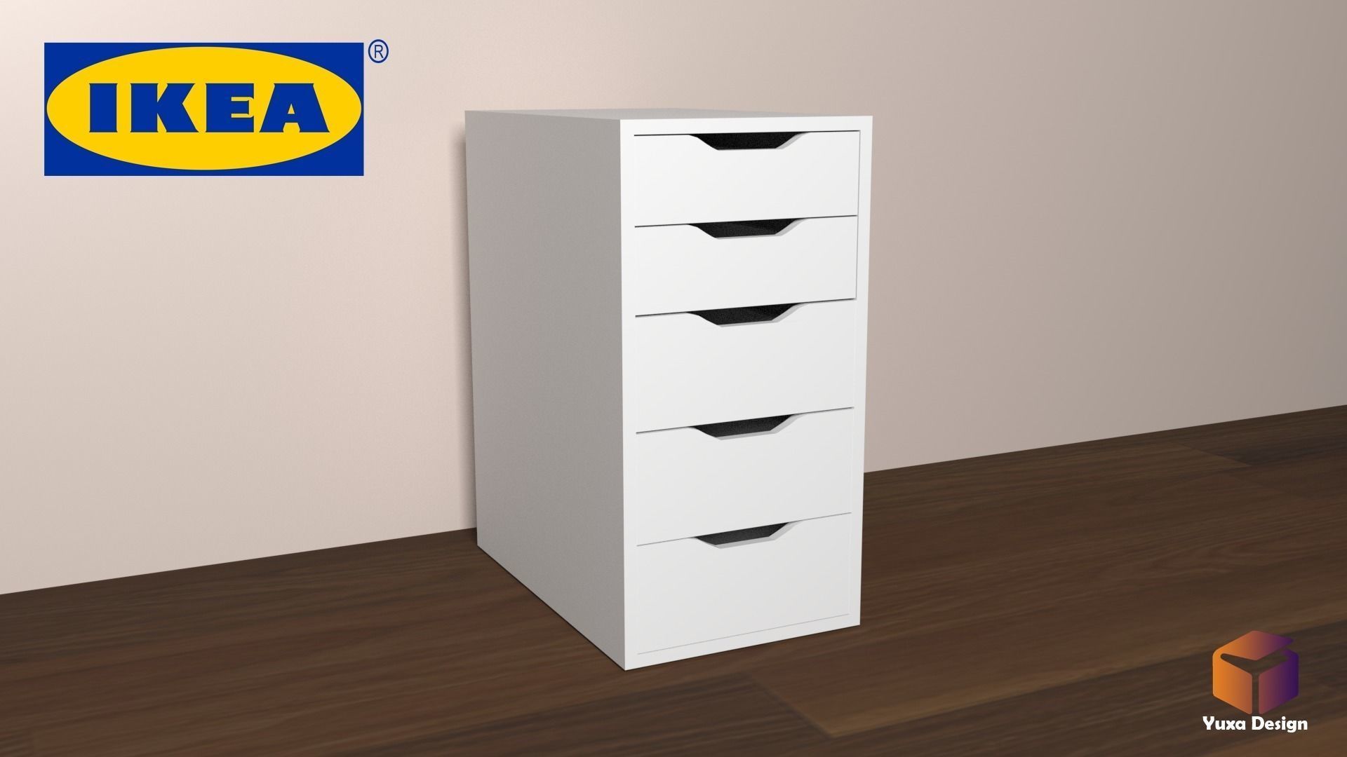Desk Drawer Unit 3D model