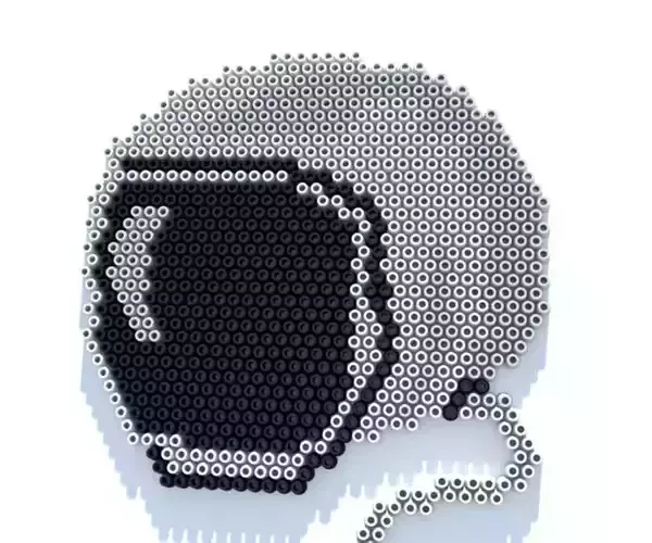 Space helmet perler beads 3D model Space helmet perler beads 3D model