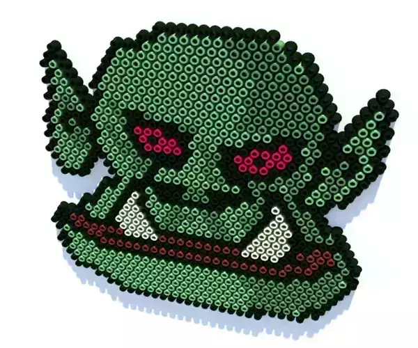 Orc Perler Beads 3D model Orc Perler Beads 3D model