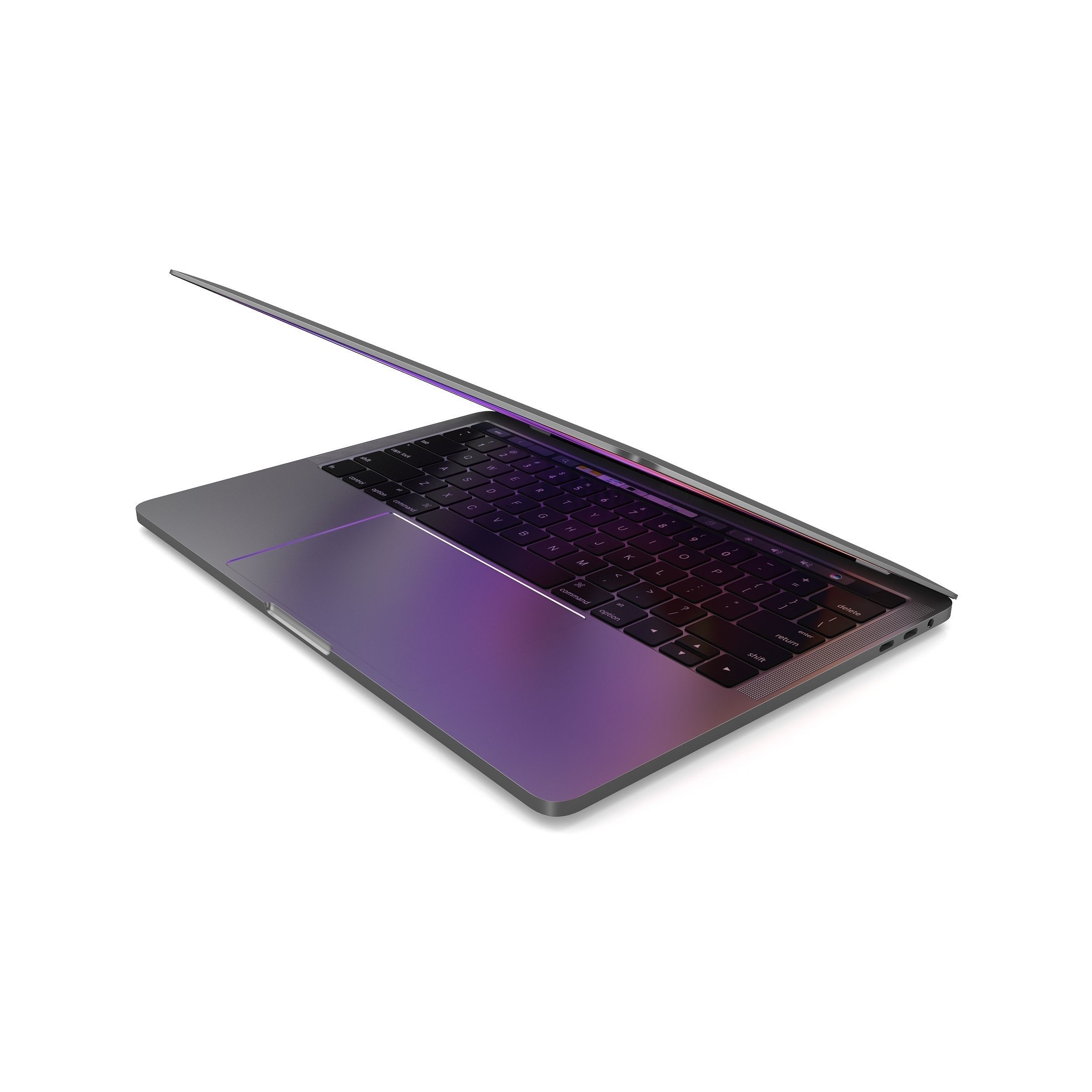 MacBook Pro 13 Inch A1706 Touch Bar Gray 3D model_8