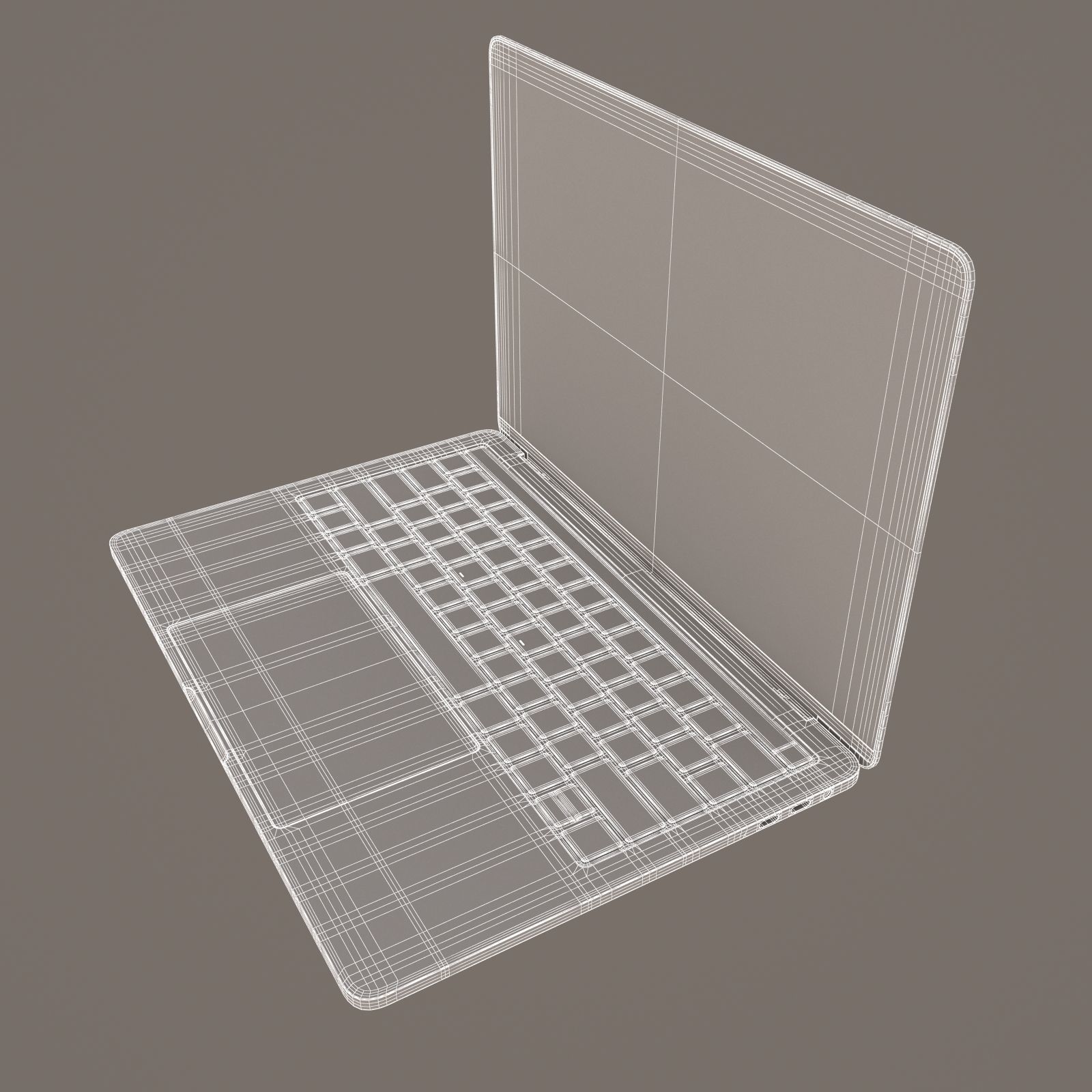 MacBook Pro 13 Inch A1706 Touch Bar Gray 3D model_16