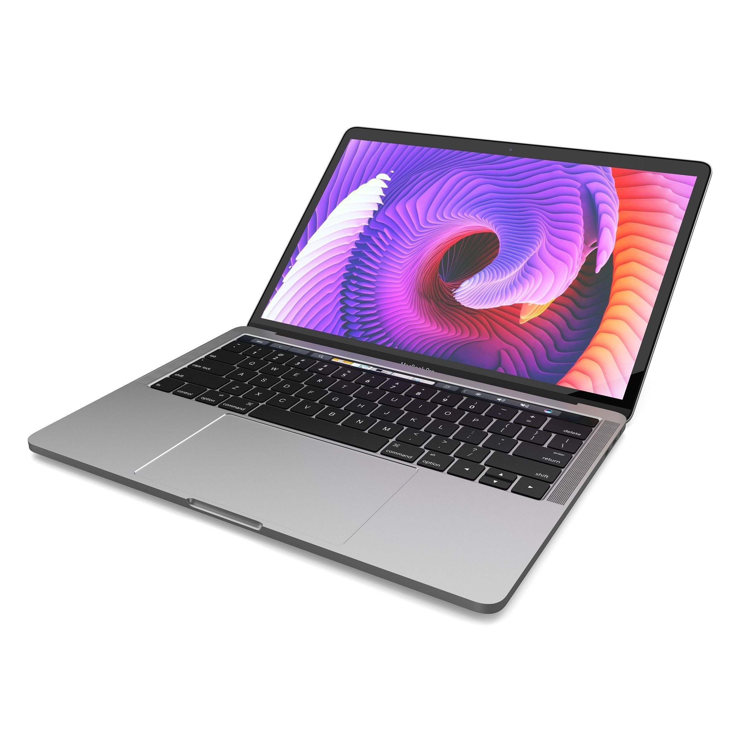 MacBook Pro 13 Inch A1706 Touch Bar Gray 3D model_7
