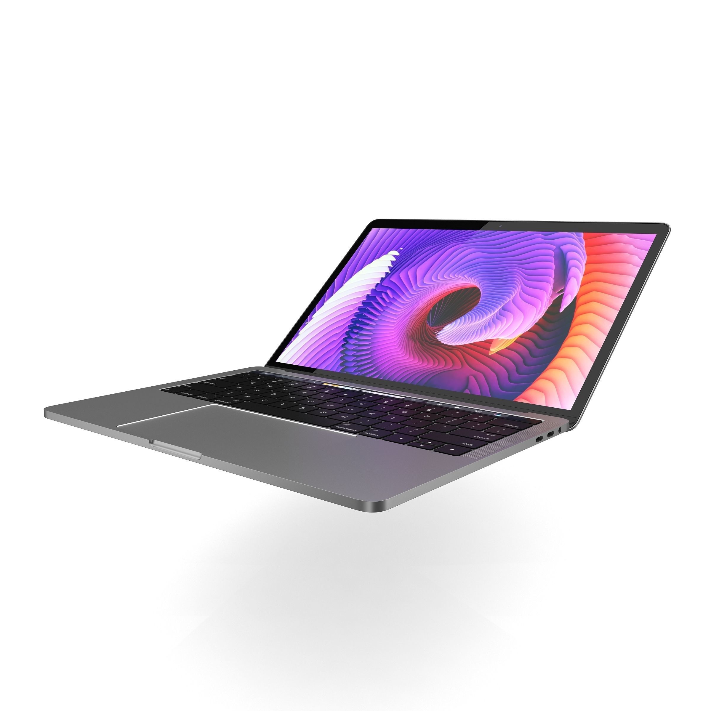 MacBook Pro 13 Inch A1706 Touch Bar Gray 3D model_13