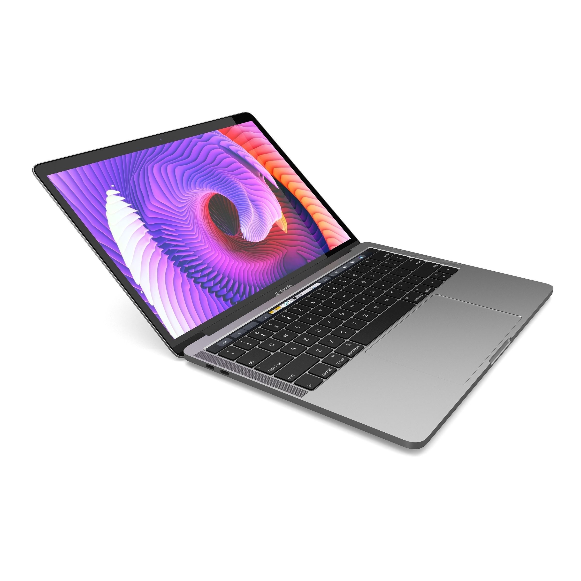 MacBook Pro 13 Inch A1706 Touch Bar Gray 3D model_9