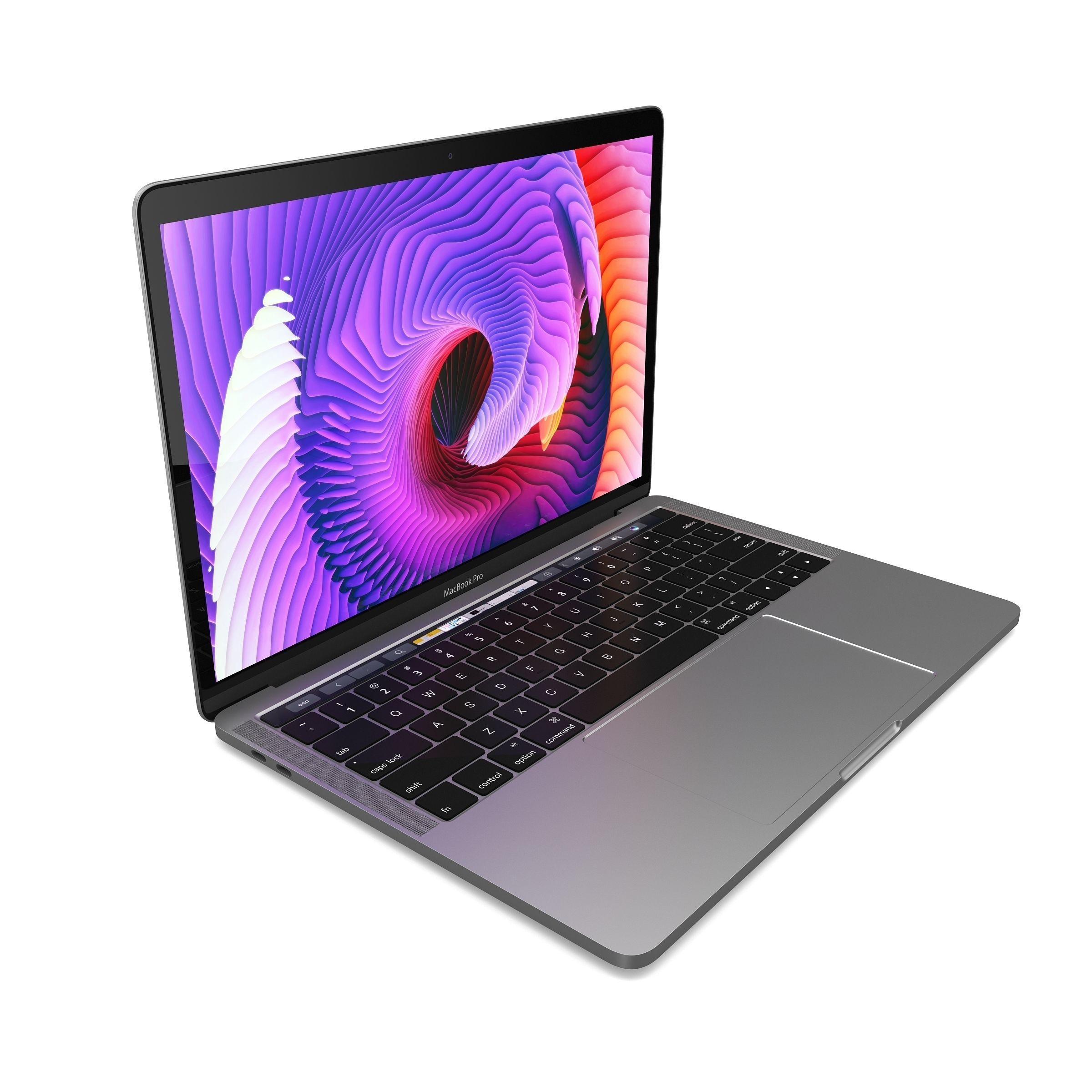 MacBook Pro 13 Inch A1706 Touch Bar Gray 3D model_2