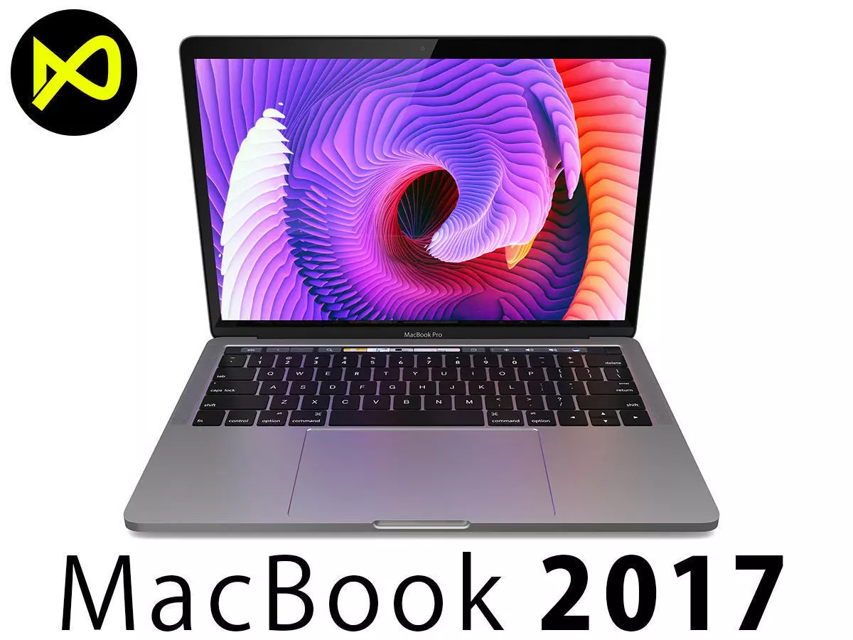 MacBook Pro 13 Inch A1706 Touch Bar Gray 3D model_0